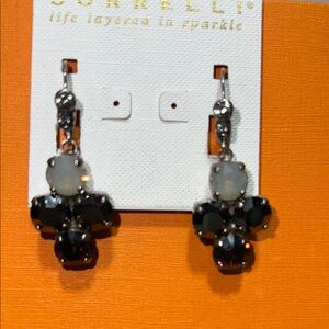 Sorrelli Black and White Crystal Earrings